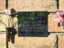 Cheryl Joy RECH,
3-5-1954 - 26-11-2005,
wife of Robert;
Tea Gardens cemetery, Great Lakes, New South Wales