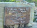 Francis James NOLAN,
husband of Nola,
died 26 July 1993 aged 73 years;
Tea Gardens cemetery, Great Lakes, New South Wales