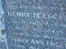 Henry M. ENGEL,
husband father,
died 14 May 1938 aged 52 years;
Mary Ann ENGEL,
mother,
died 9 Aug 1957 aged 70 years;
Tea Gardens cemetery, Great Lakes, New South Wales