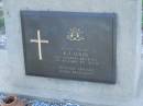 E.J. LUKER,
died 5 Sept 1977 aged 56 years;
Tea Gardens cemetery, Great Lakes, New South Wales
