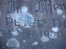 Peter DONNELLY,
died 1 Feb 1980 aged 49 years;
Tea Gardens cemetery, Great Lakes, New South Wales