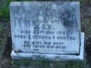 Murdoch Maxwell (Max) GODWIN,
died 22 Nov 1926 aged 2 years 4 months;
Tea Gardens cemetery, Great Lakes, New South Wales