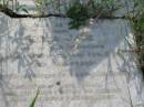 Elizabeth,
wife of N. BERTELSEN,
died Dec 1900? aged 32 years;
Eliza Jane,
wife of G.H. MCGREGOR,
died New Zealand 2 Feb 1901 aged 33 years;
daughters of Mary Jane OLSEN;
Tiaro cemetery, Fraser Coast Region