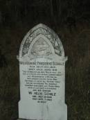 
Wilhelmine Friederike SCHULZ
geb 27 Nov 1845
gest 21 Marz 1919
and husband
Wilhelm SCHULZ
geb July 29 1848
gest Sept 7 1920
Vernor German Baptist Cemetery, Esk Shire 
