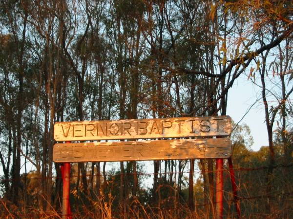 Vernor Baptist Cemetery 1876  | Vernor German Baptist Cemetery, Esk Shire  | 