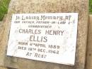 Charles Henry ELLIS,
father father-in-law grandfather,
born 6 April 1889
died 18 Dec 1962;
Warra cemetery, Wambo Shire
