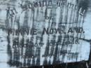 Minnie NOWLAND
10 Oct 1940
Wonglepong cemetery, Beaudesert