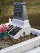 Martha Jennings
24 Oct 1926, aged 59
Joseph Jennings
1 Dec 1933, aged 69
Arthur Stanley Jennings
15 Oct 1988, aged 90
Mary Ann Jennings
10 Feb 2002, aged 102
Woodhill cemetery (Veresdale), Beaudesert shire