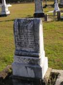 Anne Sloper
27 Mar 1911, aged 75
Alfred Grey Sloper
20 Jul 1886, aged 48
Woodhill cemetery (Veresdale), Beaudesert shire