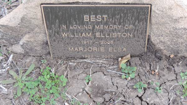 William Elliston BEST  | b: 1917  | d: 2005  |   | Marjorie Elsa BEST  | b: 1922  | d: 2007  |   | Yandilla All Saints Anglican Church with Cemetery  |   | 