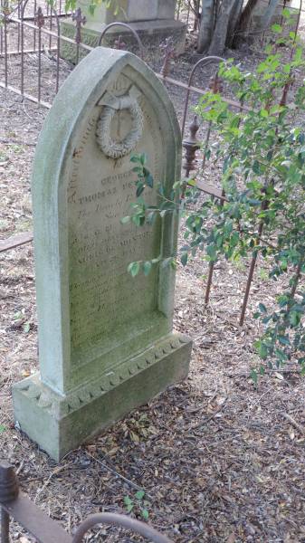 George Thomas PETERS  | son of J and C.M.V. PETERS  | d: 26 Dec 1890 aged 16 mo and 26 days  |   | Yandilla All Saints Anglican Church with Cemetery  |   |   | 