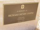 
Richard Henry JOHNS,
died 1 Aug 2005 aged 94 years;
Yangan Presbyterian Cemetery, Warwick Shire
