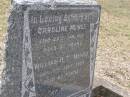 
Caroline MEWES,
died 20 Jan 1919 aged 55 years;
William H.T. MEWES,
died 9 Sept 1935 aged 83 years;
Yangan Presbyterian Cemetery, Warwick Shire
