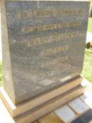 
Mary Bulloch BACKEN,
wife mother,
1877 - 1948;
Yarraman cemetery, Toowoomba Regional Council
